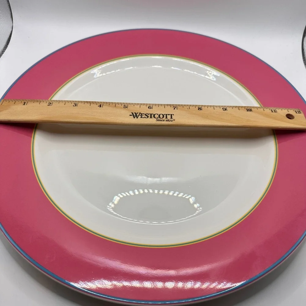 Kit Kemp Spode Calypso Pink Round Charger Plate 13 inch KKCP9102-XB Earthenware